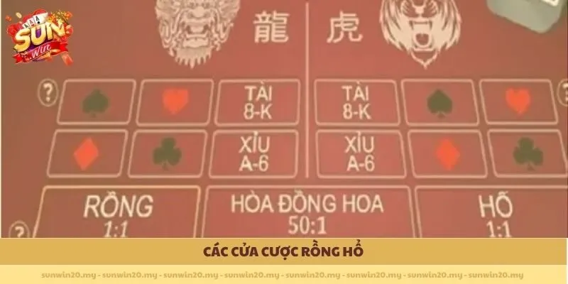 Các cửa cược Rồng Hổ