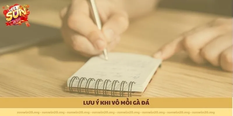 Lưu ý khi vô mồi gà đá